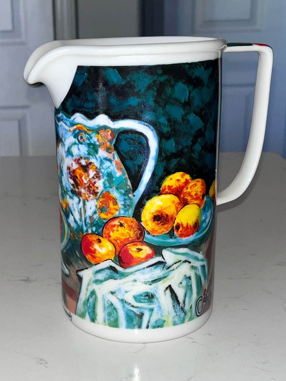 Chaleur Porcelain Master Still Life Paul Cezanne "Fruit & Pitcher" carafe